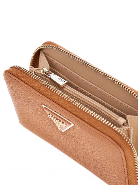 LAUREL Cartera mediana con cremallera COGNAC - Carteras Mujer