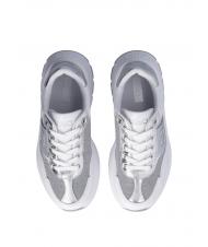 LIUJO EVA 02 Deportivas de piel y lúrex plata blanca - Zapatos Mujer - 3