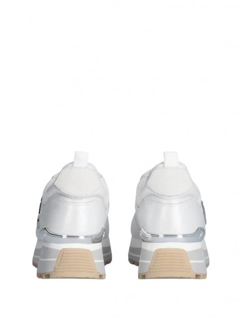 MAXI WONDER 01 Zapatillas con plataforma en piel y malla. blanco - Zapatos Mujer