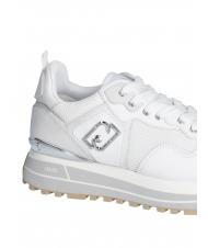 LIUJO MAXI WONDER 01 Zapatillas con plataforma en piel y malla. blanco - Zapatos Mujer - 5
