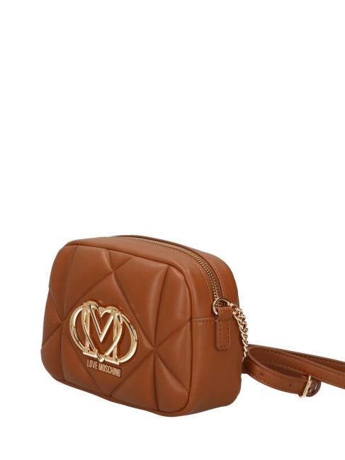 GEOMETRIC QUILTED Mini bolso de hombro camello - Bolsos Mujer