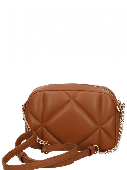 GEOMETRIC QUILTED Mini bolso de hombro camello - Bolsos Mujer