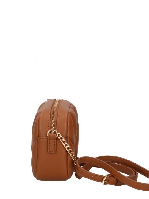 GEOMETRIC QUILTED Mini bolso de hombro camello - Bolsos Mujer