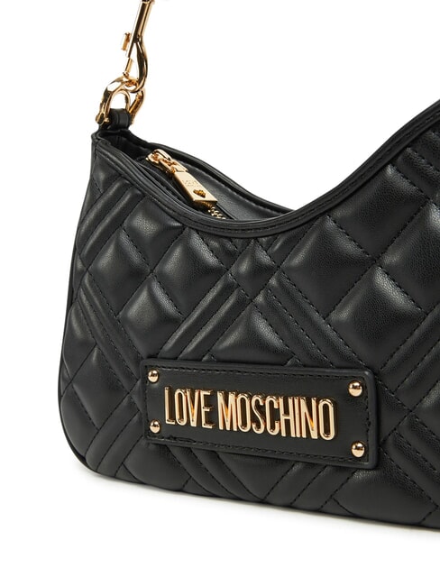GEOMETRIC QUILTED Bolso de hombro negro - Bolsos Mujer
