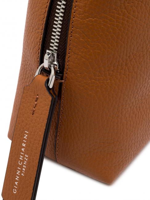 ALIFA Bolso de piel con bandolera caramelo - Bolsos Mujer