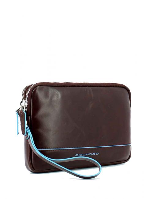BLUE SQUARE Bolso de mano de piel con puño CAOBA - Bandoleras Hombre