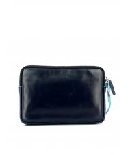 PIQUADRO BLUE SQUARE Bolso de mano de piel con puño azul - Bandoleras Hombre - 3