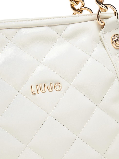 KATE Bolso acolchado con asas de cadena crema - Bolsos Mujer