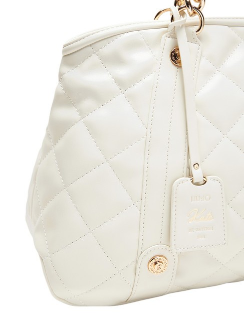 KATE Bolso acolchado con asas de cadena crema - Bolsos Mujer