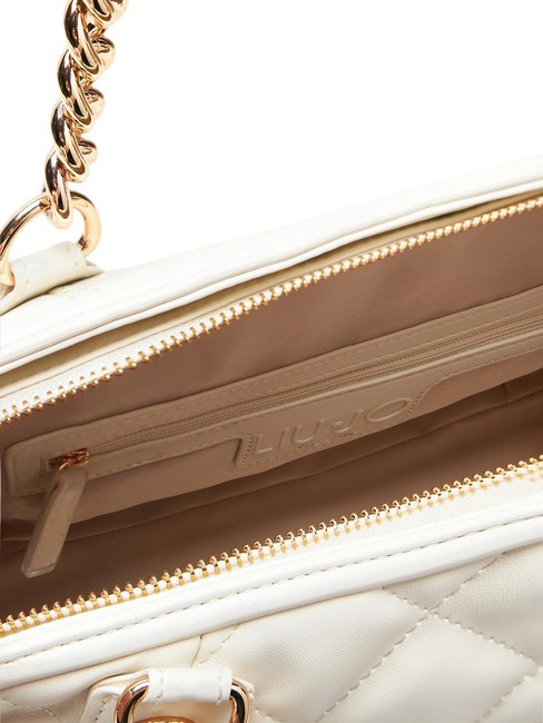 KATE Bolso acolchado con asas de cadena crema - Bolsos Mujer