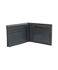 ROCCOBAROCCO PLAIN Cartera de piel con solapa y monedero azul - Carteras Hombre - 3