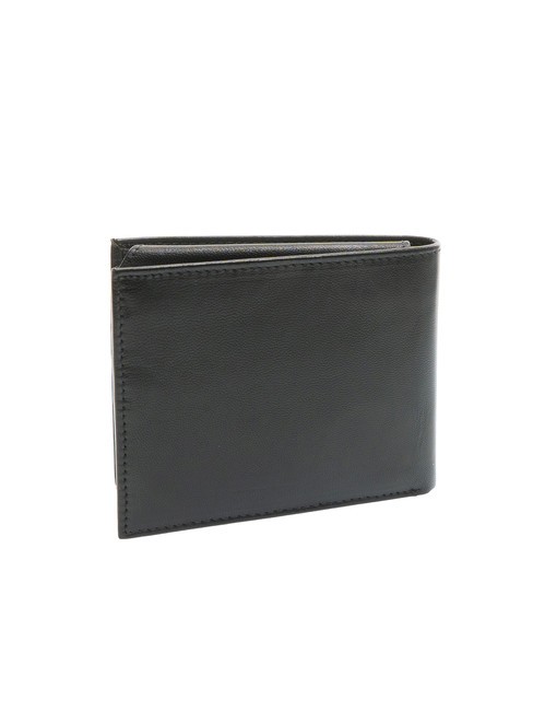 PLAIN Cartera de piel con solapa negro - Carteras Hombre