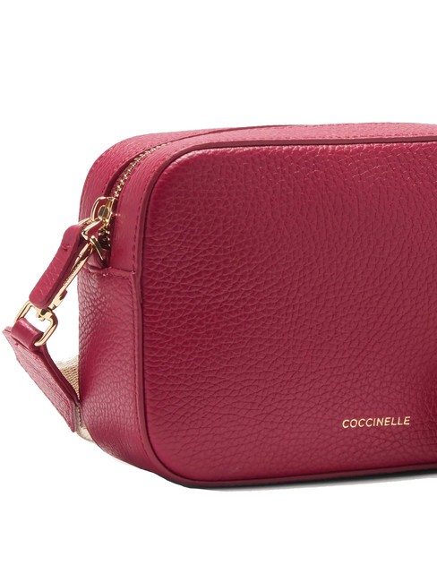 TEBE Bolso bandolera en piel texturizada sangría - Bolsos Mujer