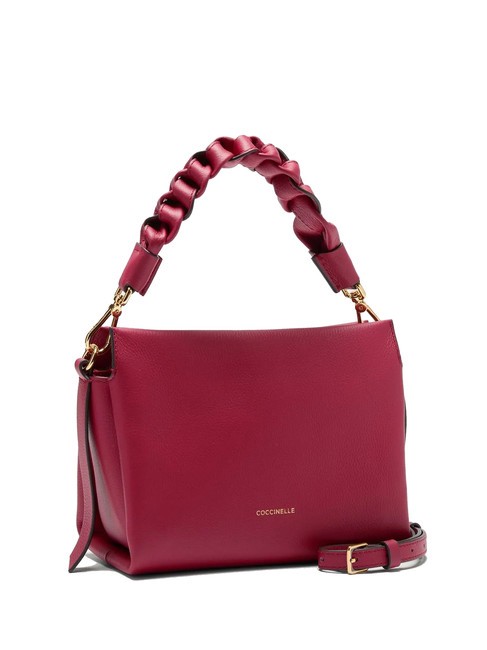 BOHEME GRANA DOUBLE Bolso de mano, con bandolera, en piel sangr&iacute;a/piel - Bolsos Mujer
