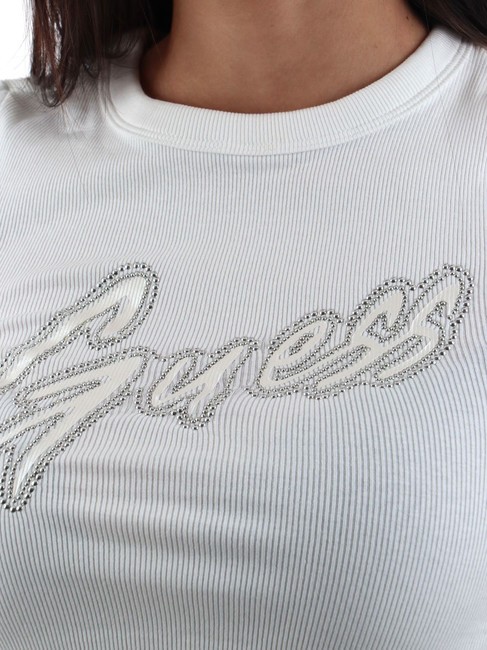 SS CN RIB LOGO Camiseta de manga corta purwhite - camiseta