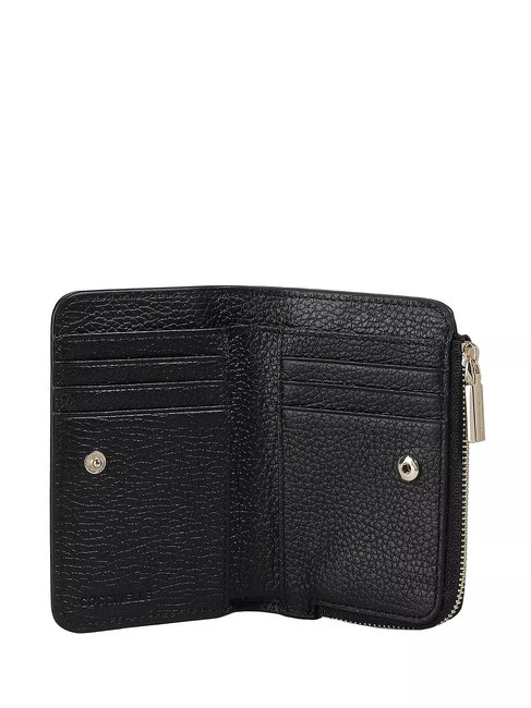 METALLIC SOFT Cartera pequeña de piel negro - Carteras Mujer