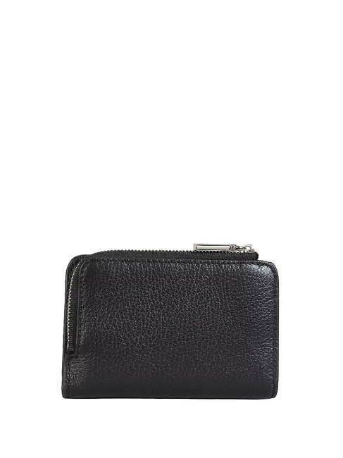 METALLIC SOFT Cartera pequeña de piel negro - Carteras Mujer