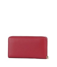 COCCINELLE METALLIC SOFT Cartera de piel texturizada con cremallera sangr&iacute;a - Carteras Mujer - 3