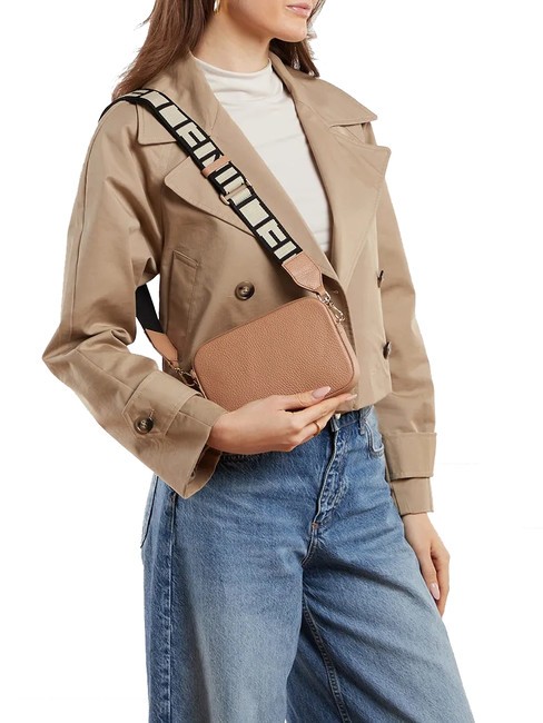 TEBE Bolso bandolera en piel texturizada batería - Bolsos Mujer