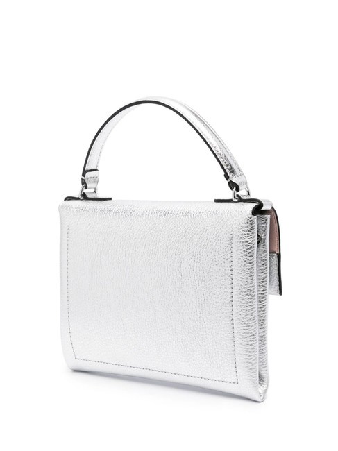 ARLETTIS Minibolso de piel con textura SILVER - Bolsos Mujer