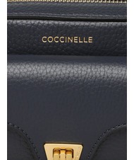 COCCINELLE BEAT SOFT Minibolso de piel con textura azul medianoche - Bolsos Mujer - 4