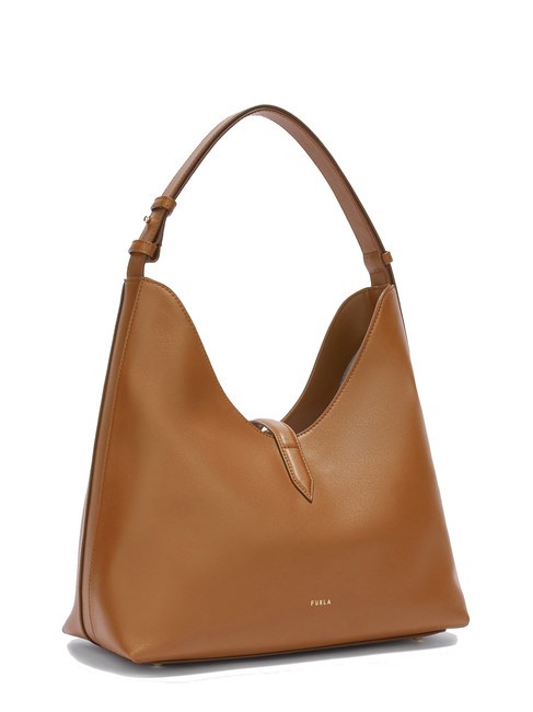 GOCCIA Bolso bandolera de piel brandy - Bolsos Mujer