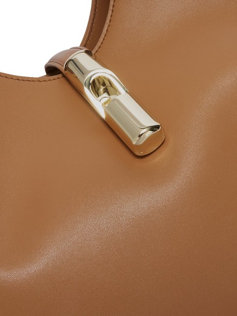 GOCCIA Bolso bandolera de piel brandy - Bolsos Mujer