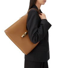 FURLA GOCCIA Bolso bandolera de piel brandy - Bolsos Mujer - 6