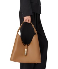 FURLA GOCCIA Bolso bandolera de piel brandy - Bolsos Mujer - 7