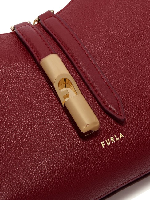 GOCCIA Bolso bandolera de piel martillada CEREZA d - Bolsos Mujer