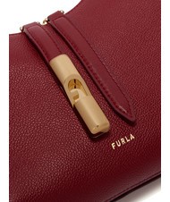 FURLA GOCCIA Bolso bandolera de piel martillada CEREZA d - Bolsos Mujer - 3
