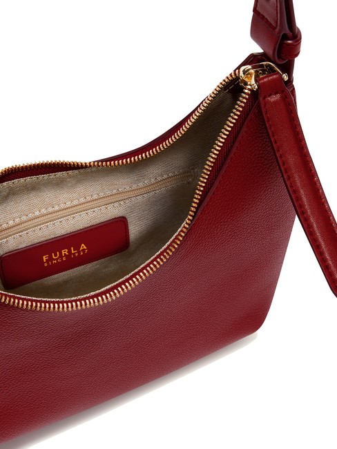 GOCCIA Bolso bandolera de piel martillada CEREZA d - Bolsos Mujer