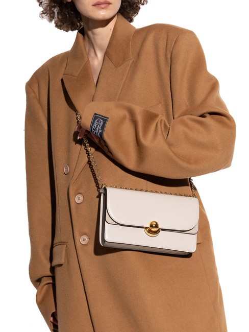 SFERA Bolso bandolera, bolso bandolera de piel vainilla - Bolsos Mujer