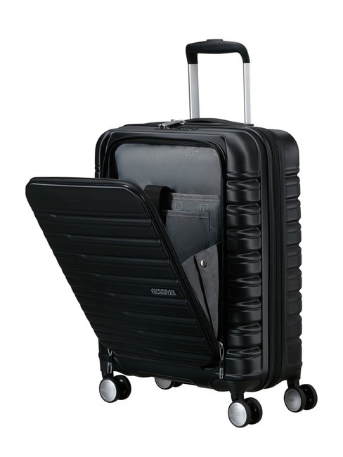 FLASHLINE Trolley de cabina con bolsillo para portátil de 15,6" sombra negra - Equipaje de mano