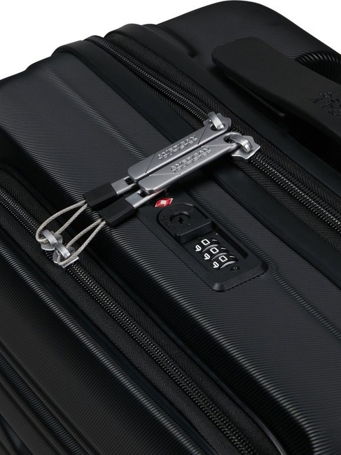 FLASHLINE Trolley de cabina con bolsillo para portátil de 15,6" sombra negra - Equipaje de mano