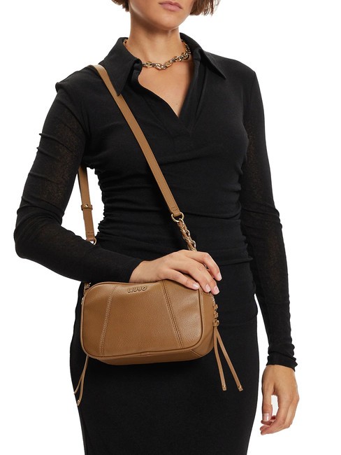 EUTHALIA  Mini bolso de hombro almendra - Bolsos Mujer
