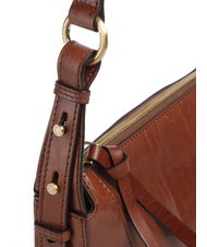 THE BRIDGE FEDORA Bolso bandolera de piel con solapa BROWN - Bolsos Mujer - 3
