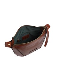 THE BRIDGE FEDORA Bolso bandolera de piel con solapa BROWN - Bolsos Mujer - 4