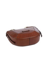 THE BRIDGE FEDORA Bolso bandolera de piel con solapa BROWN - Bolsos Mujer - 5