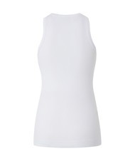 PINKO CALCOLATORE Camiseta sin mangas de canalé blanco brillante - camiseta - 2