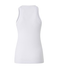 PINKO DISTINTO Camiseta sin mangas de canalé blanco brillante - camiseta - 2
