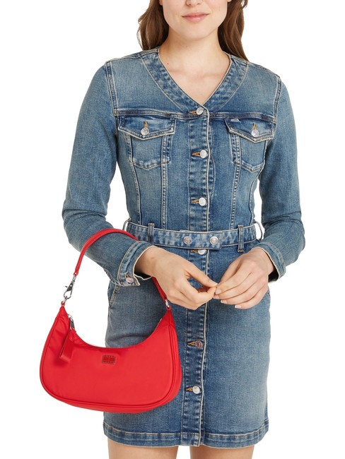 TOMMY JEANS ICONIC Bolso de hombro al rojo vivo - Bolsos Mujer