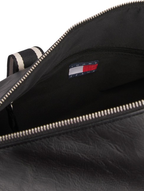 TOMMY JEANS CITY COLLEGE Bolso de lona con bandolera negro - Bolsas de viaje
