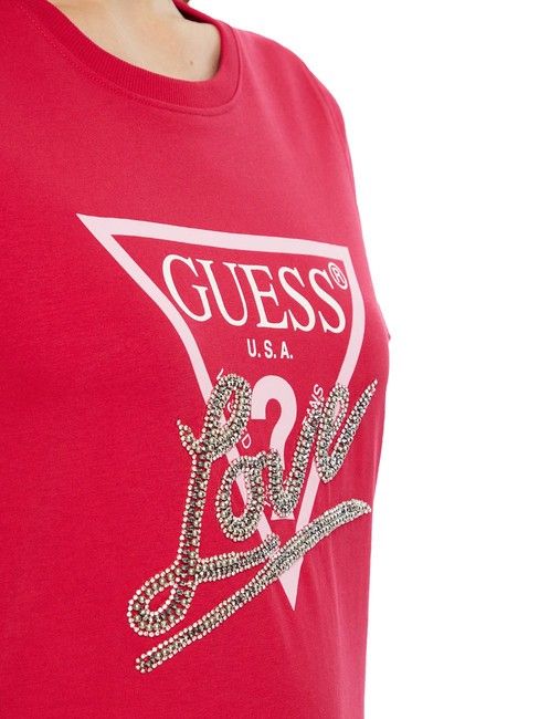 SS CN TRIANGLE LOVE Camiseta de algodón rojo salvaje - camiseta