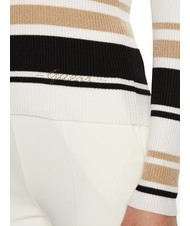 GUESS EVIE STRIPED  Camisa a rayas cadena de oro negro blanco - Su&eacute;teres de mujer - 3