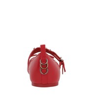 PINKO GIOIA Bailarinas de piel con dos correas. rojo - Zapatos Mujer - 4