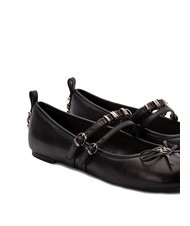 PINKO GIOIA Bailarinas de piel con dos correas. limusina negra - Zapatos Mujer - 4