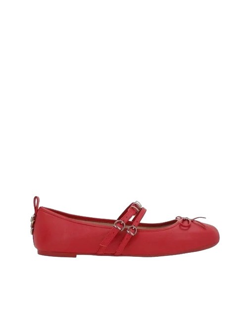 GIOIA Bailarinas de piel con dos correas. rojo - Zapatos Mujer