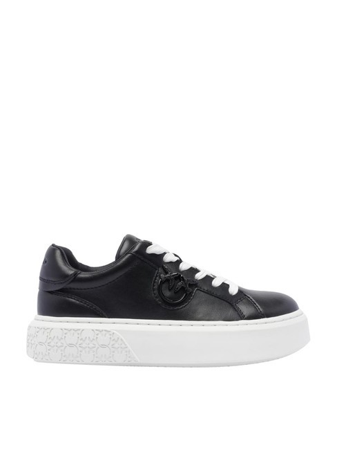 YOKO Zapatillas de piel con plataforma. limusina negra - Zapatos Mujer