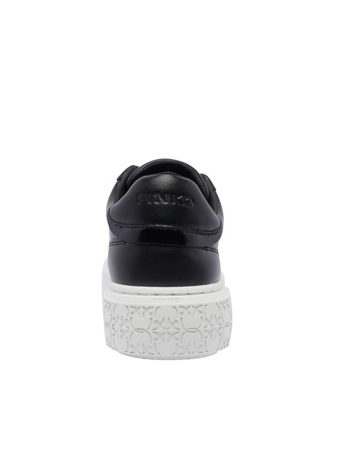 YOKO Zapatillas de piel con plataforma. limusina negra - Zapatos Mujer